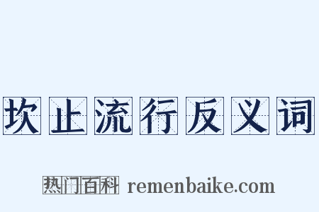 坎止流行反义词是什么意思的图片